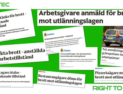 Genomför en riktig ID-kontroll och för att säkerställa rätten till arbete.